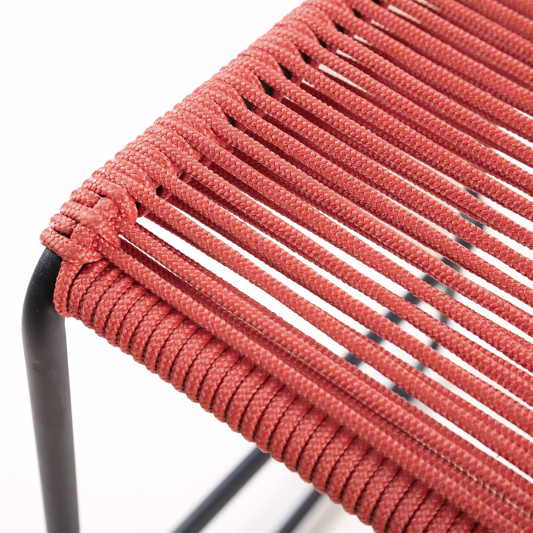 25"W x 24"D x 43"H / Brick Red/Black