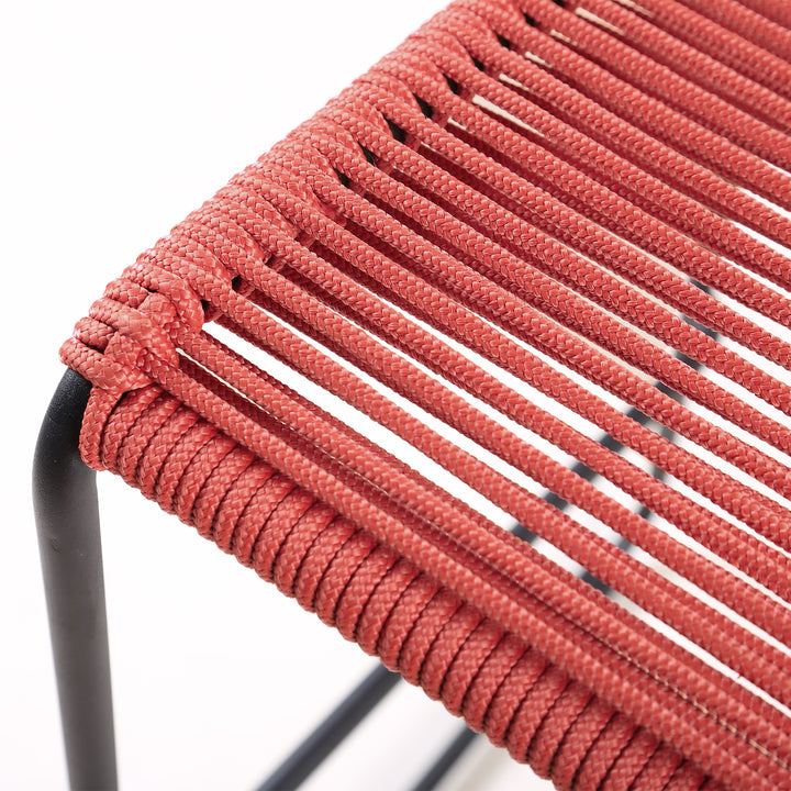 25"W x 24"D x 43"H / Brick Red/Black