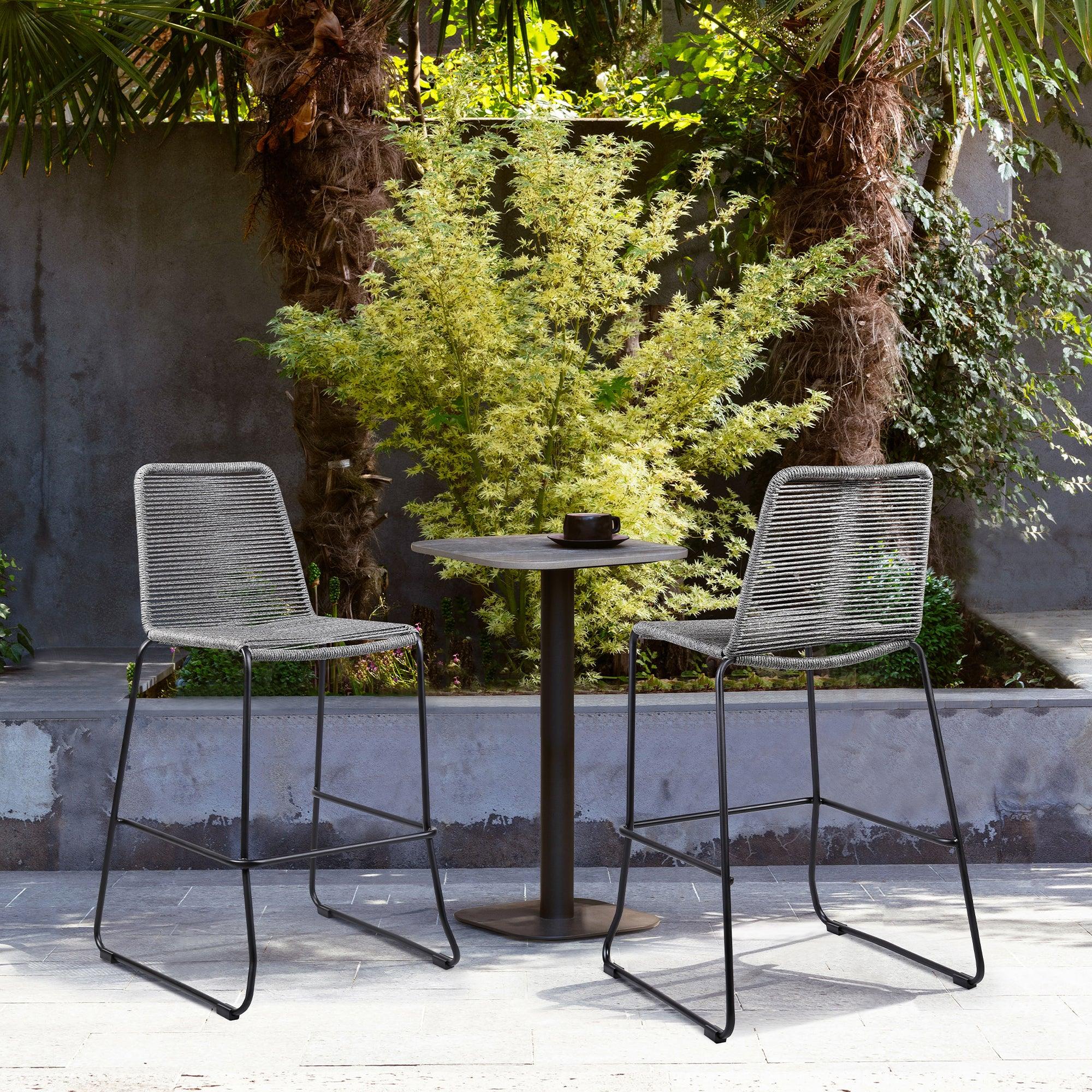 Armen Living Shasta Outdoor Counter Stool - Thumbnail 2