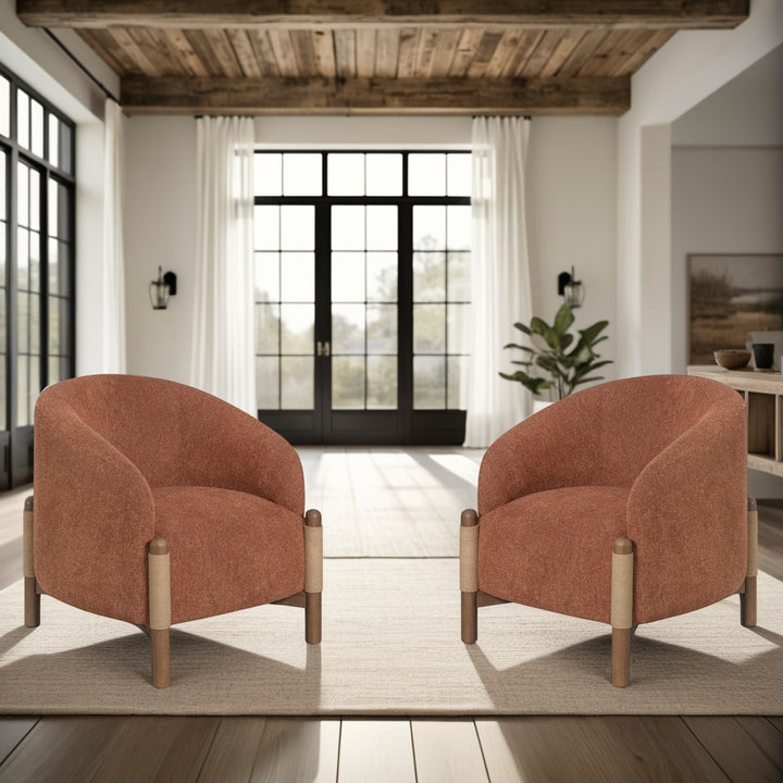 30"W x 29.5"D x 30.8"H / Brown/Light Brown