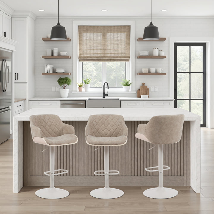 21"W x 20.5"D x 36-44"H / Brown/Pale