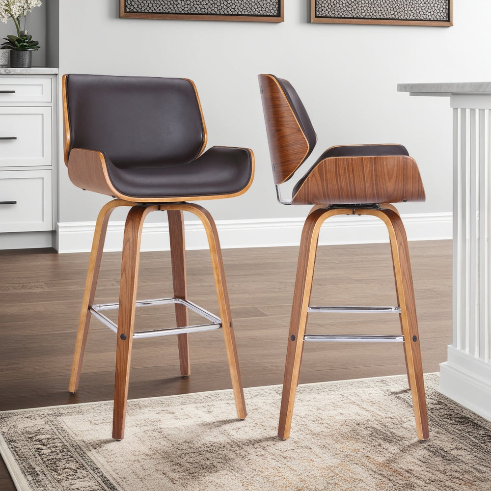 20"W x 20"D x 38"H / Brown/Walnut