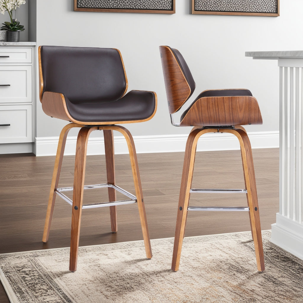 20"W x 20"D x 38"H / Brown/Walnut