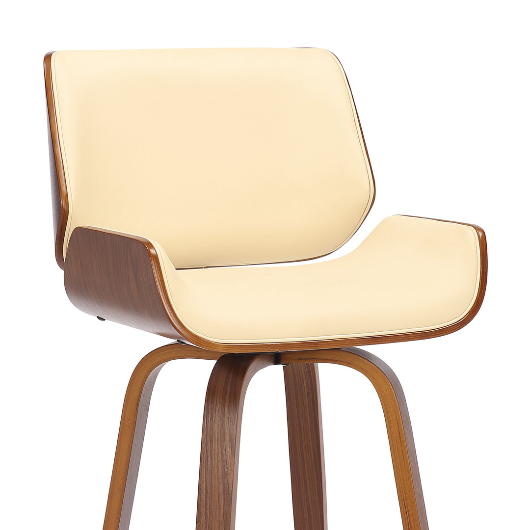 20"W x 20"D x 38"H / Cream/Walnut