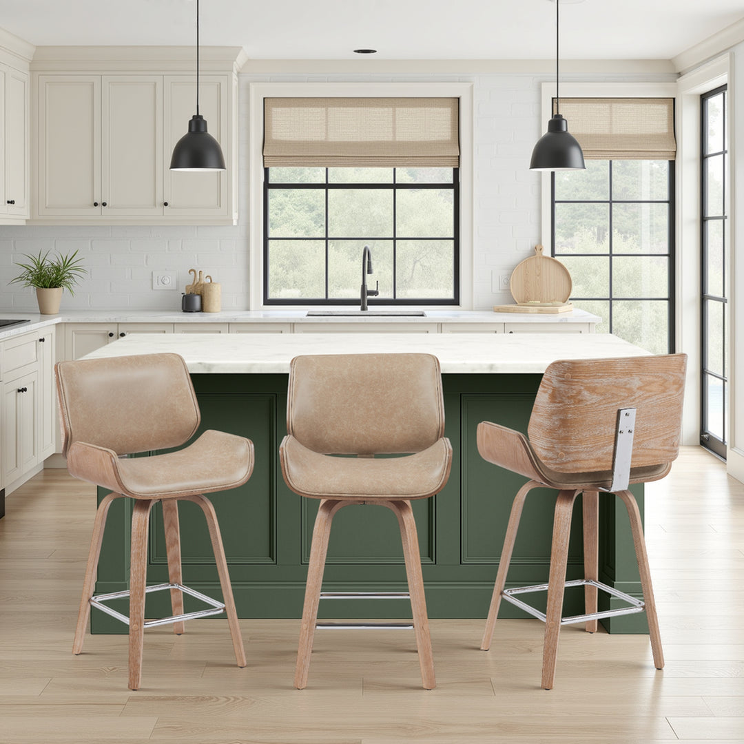 20"W x 20"D x 38"H / Vintage Brown/Natural