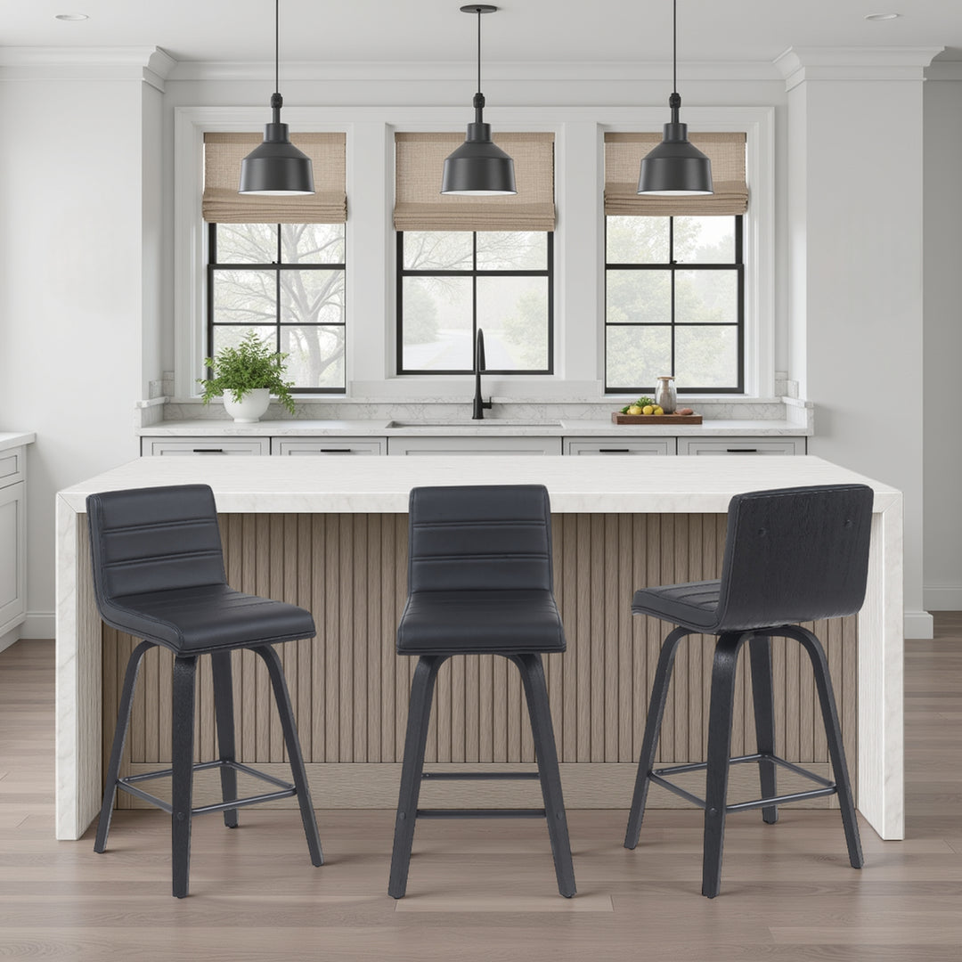 17"W x 19.75"D x 35.5"H / Black/Black