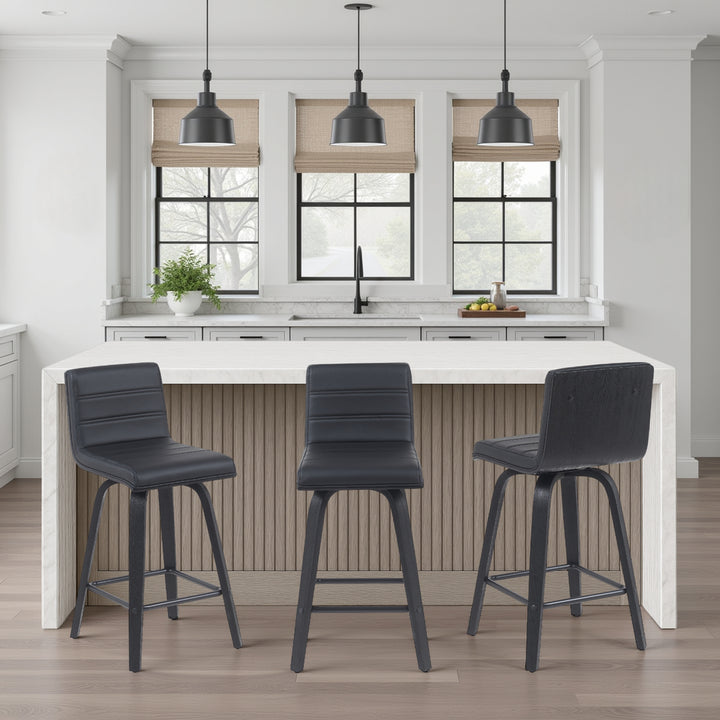 17"W x 19.75"D x 35.5"H / Black/Black