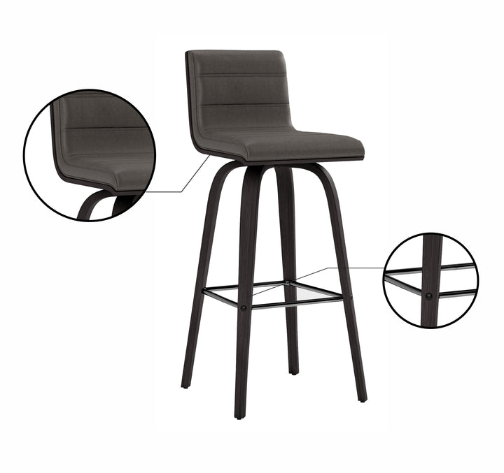 17"W x 20"D x 39"H /  Gray  /Black