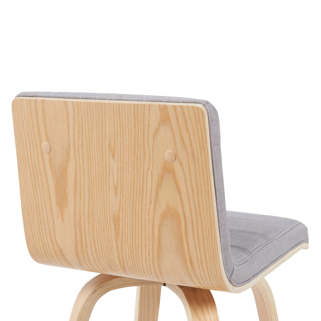 17"W x 19.75"D x 35.5"H / Gray/Oak