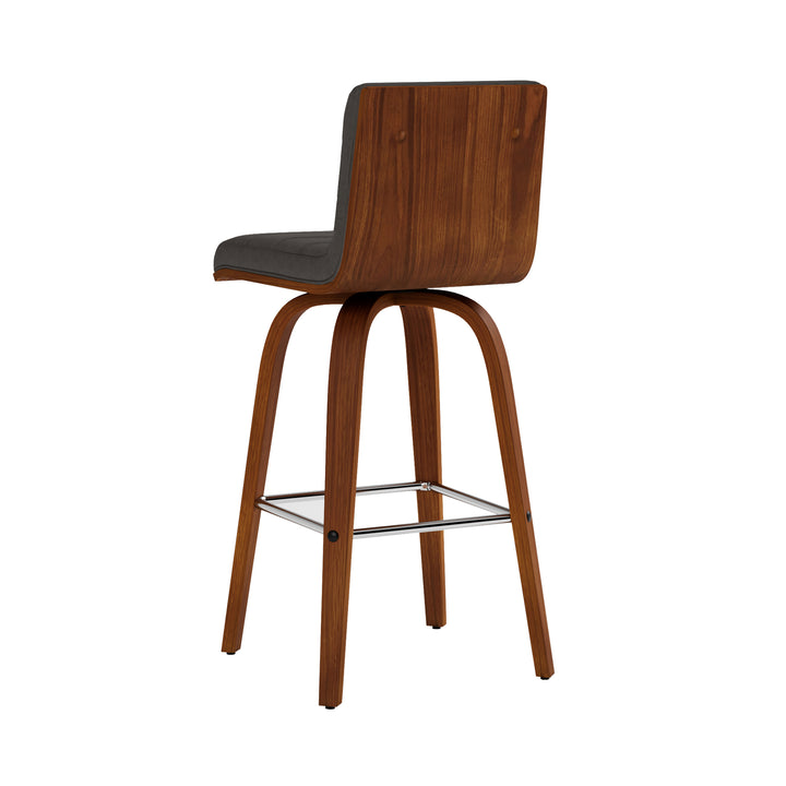 17"W x 20"D x 35"H / Gray/Walnut