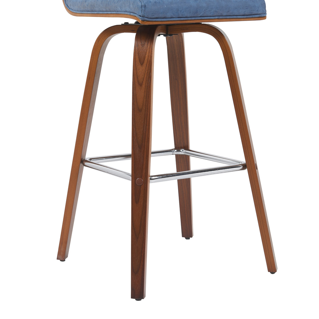 18"W x 19.2518"D x 39.5"H / Vintage Blue/Walnut