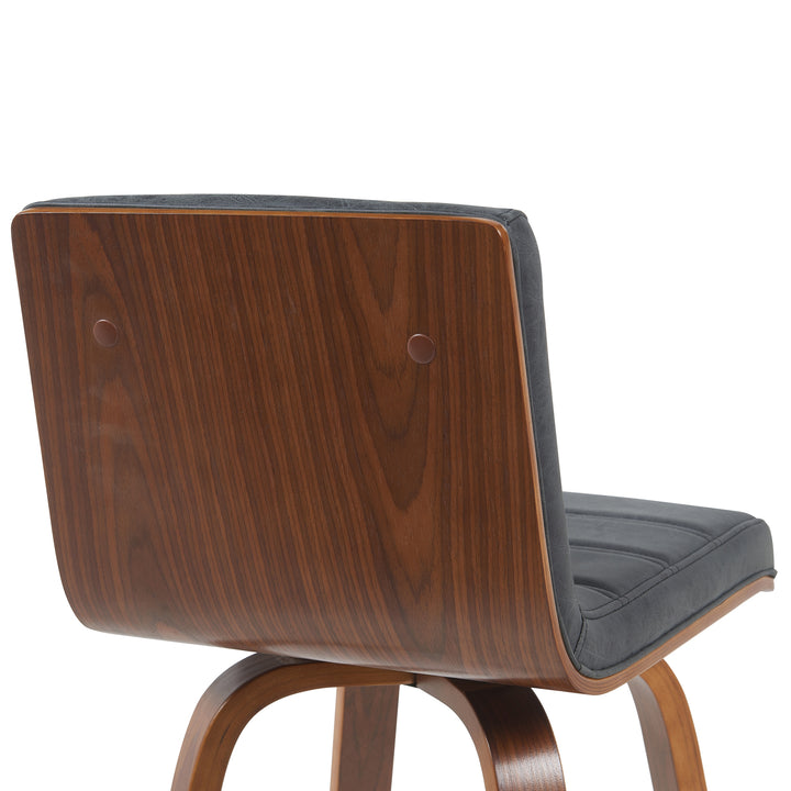 17"W x 19.75"D x 35.5"H / Vintage Black/Walnut