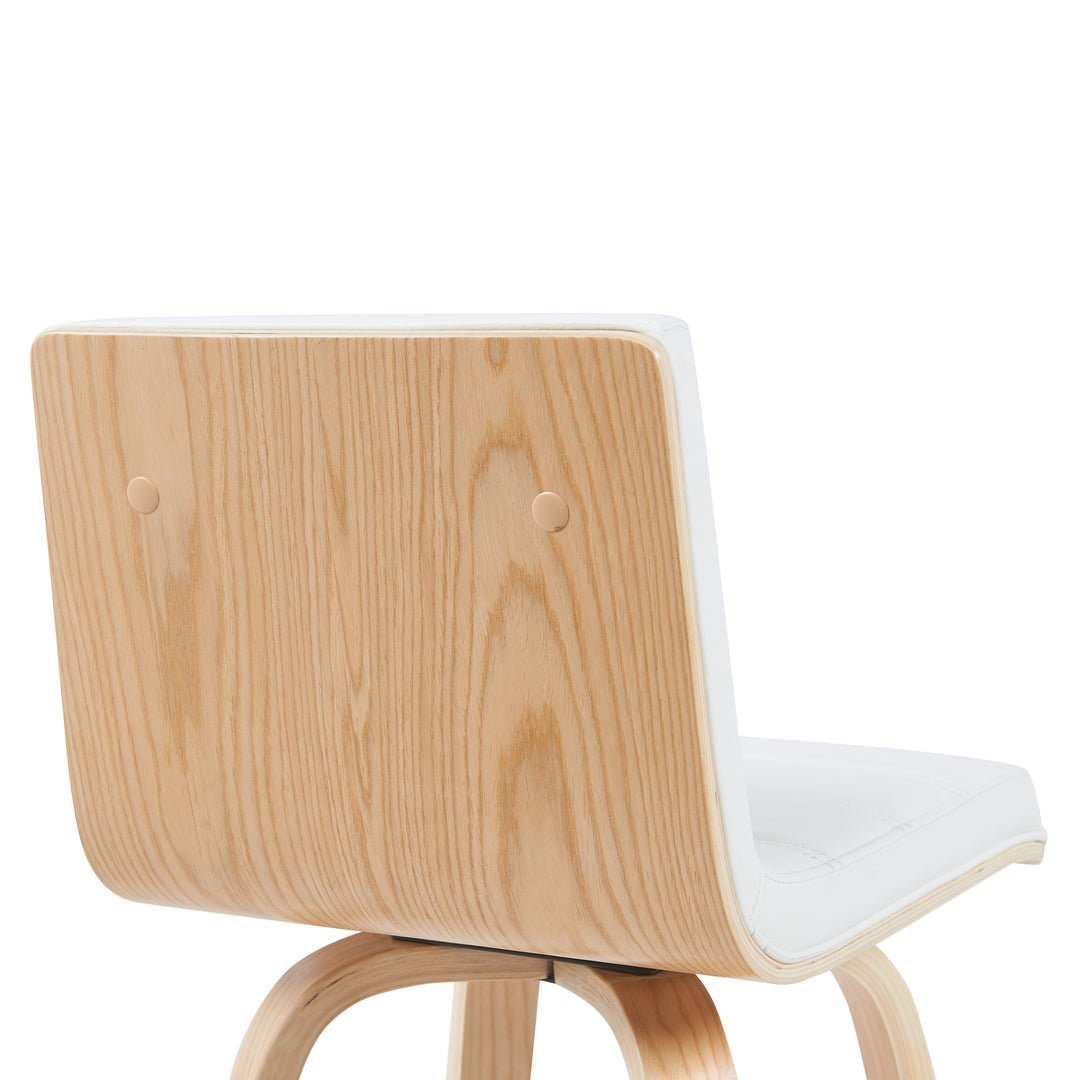 17"W x 19.75"D x 35.5"H / White/Oak