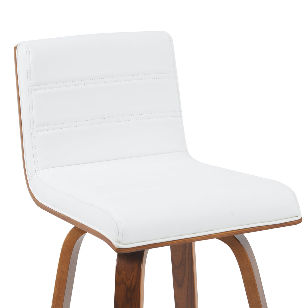 17"W x 19.75"D x 35.5"H / White/Walnut