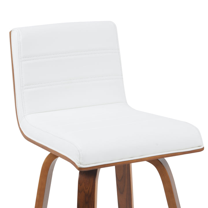 17"W x 19.75"D x 35.5"H / White/Walnut