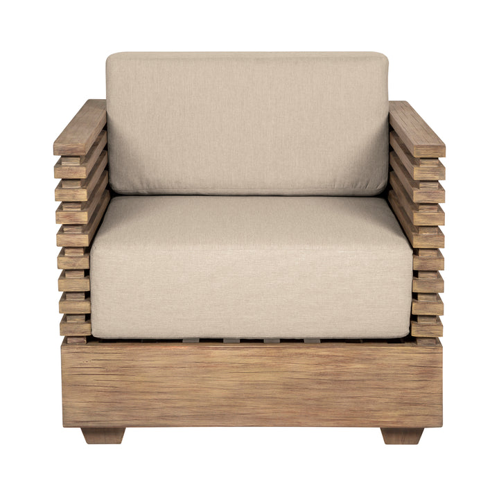 31"W x 30.5"D x 28"H / Brown/Light Brown