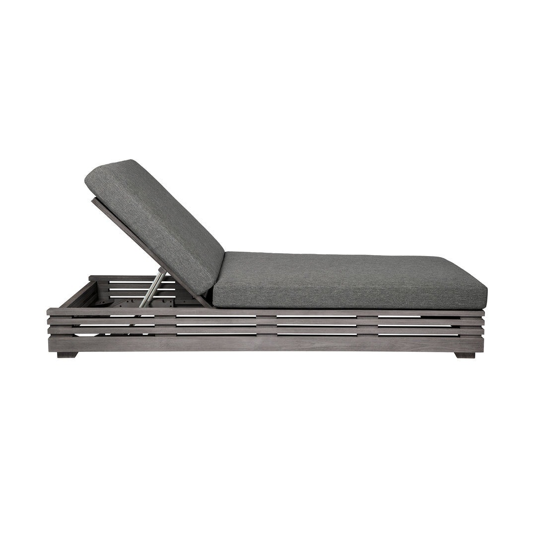 81.5"W x 32"D x 33.5-14"H / Gray/Light Gray