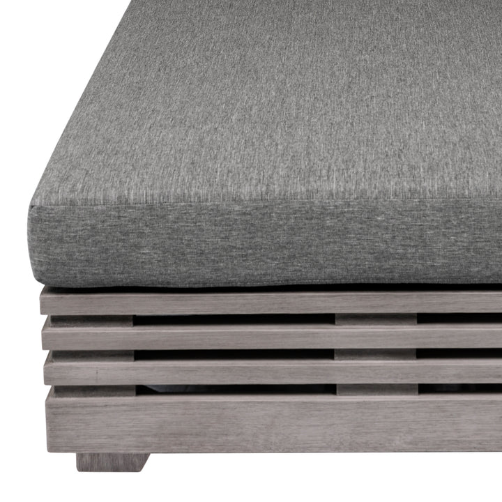 81.5"W x 32"D x 33.5-14"H / Gray/Light Gray