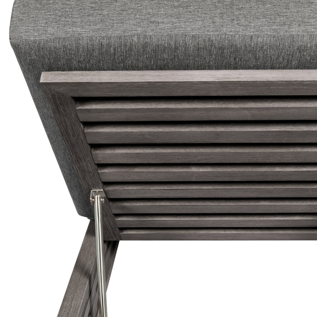 81.5"W x 32"D x 33.5-14"H / Gray/Light Gray