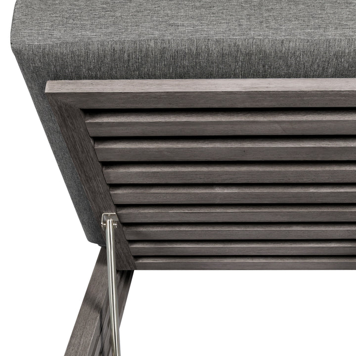 81.5"W x 32"D x 33.5-14"H / Gray/Light Gray