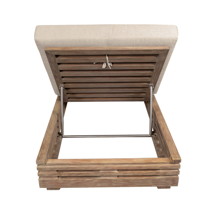 81.5"W x 32"D x 33.5-14"H / Brown/Light Brown