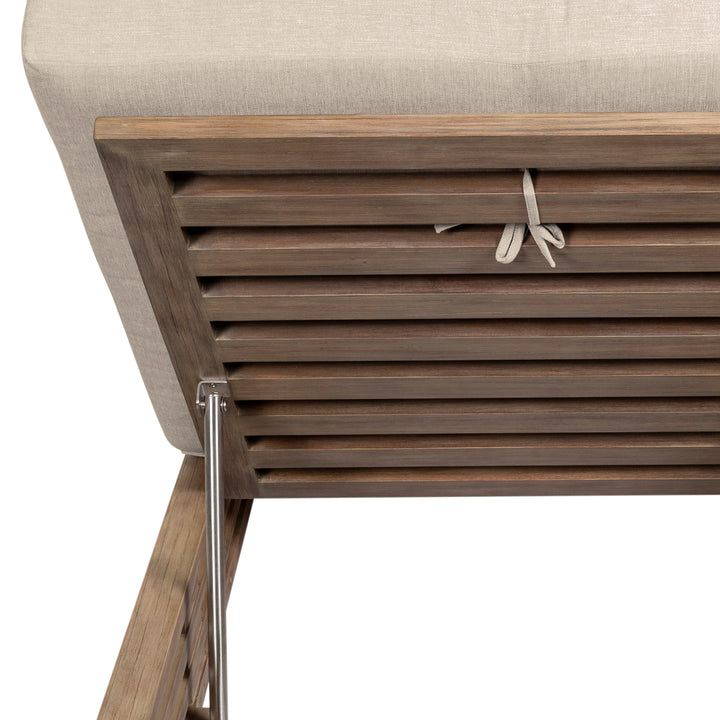 81.5"W x 32"D x 33.5-14"H / Brown/Light Brown