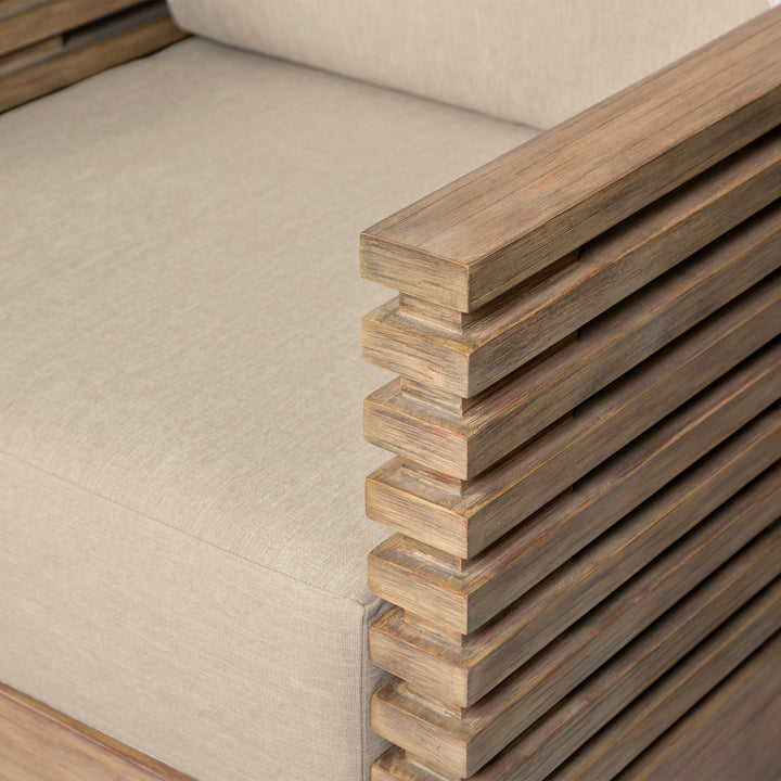 31"W x 30.5"D x 28"H / Brown/Light Brown