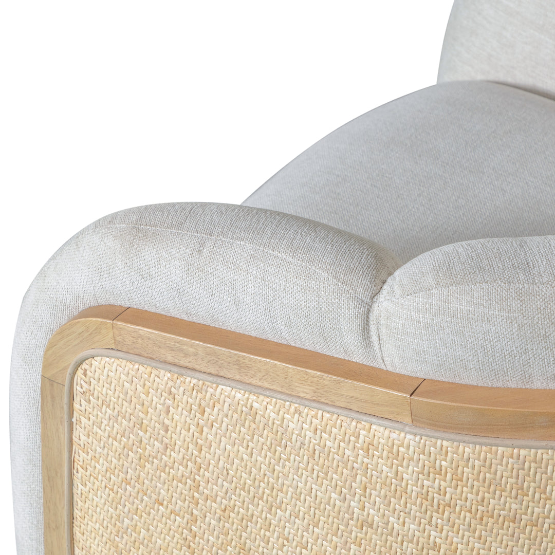 33.8"W x 31.8"D x 28.1"H / Soft Oat/Cream