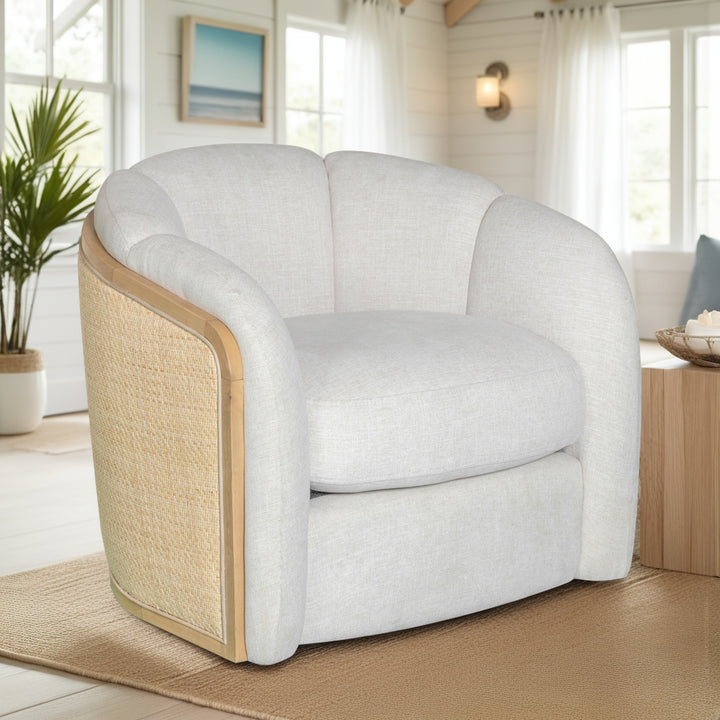 33.8"W x 31.8"D x 28.1"H / Soft Oat/Cream