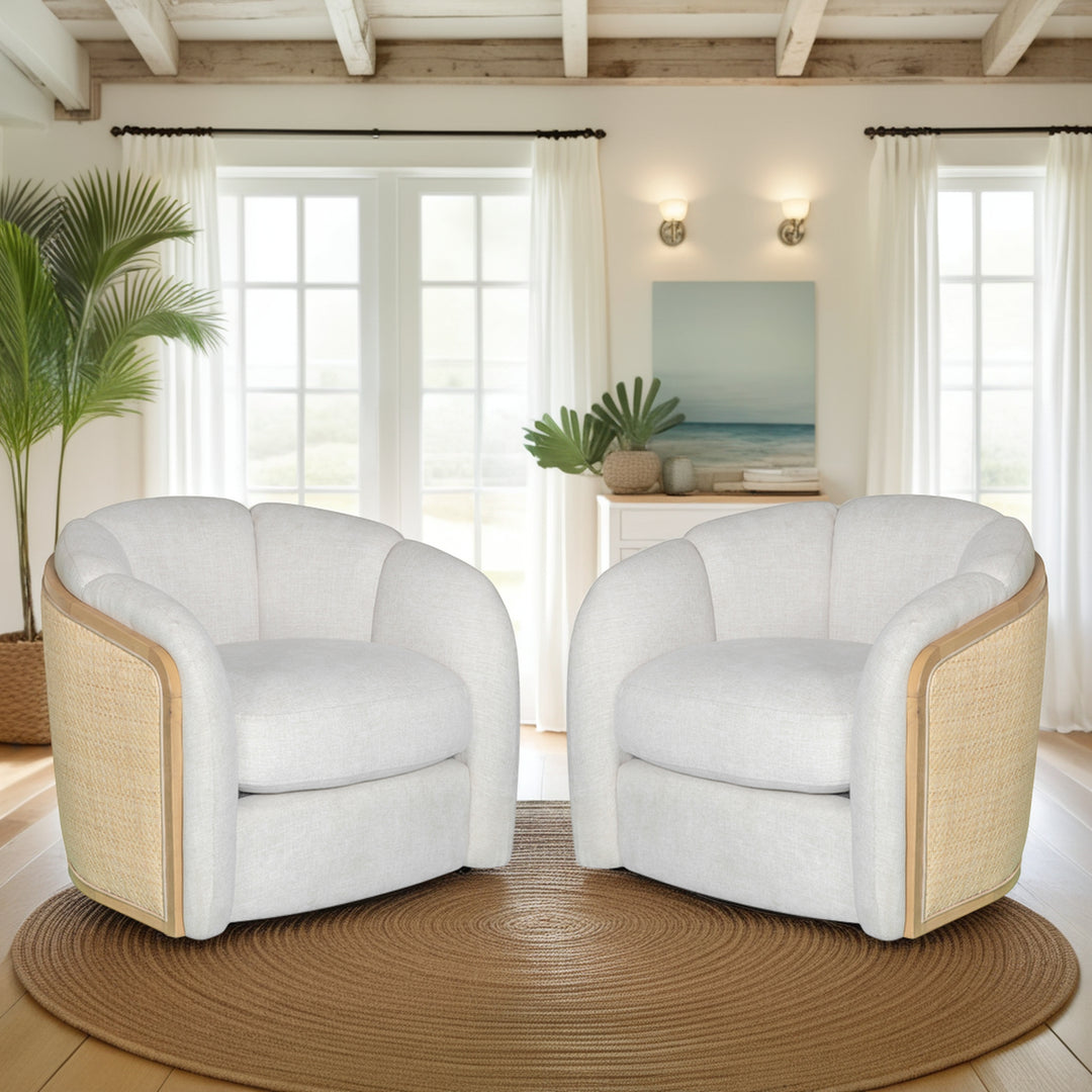 33.8"W x 31.8"D x 28.1"H / Soft Oat/Cream