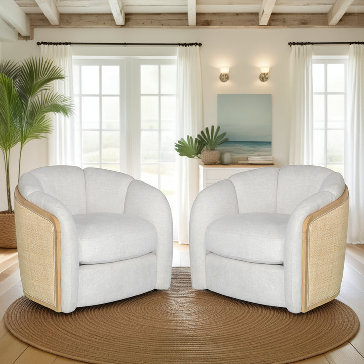 33.8"W x 31.8"D x 28.1"H / Soft Oat/Cream