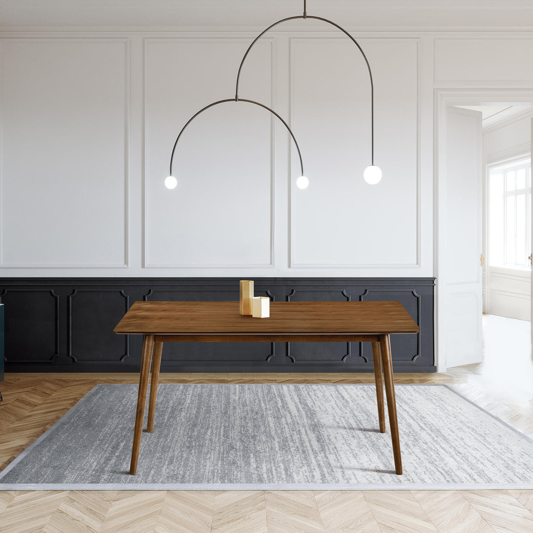 59"W x 35"D x 30"H / Brown/Walnut