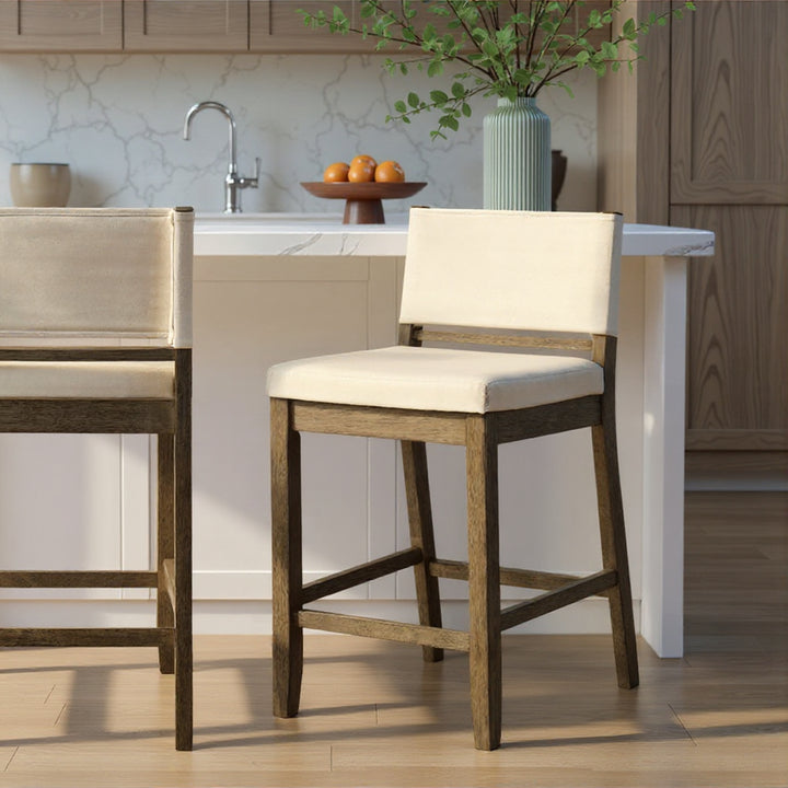 18"W x 20"D x 36"H / White/Putty Brown