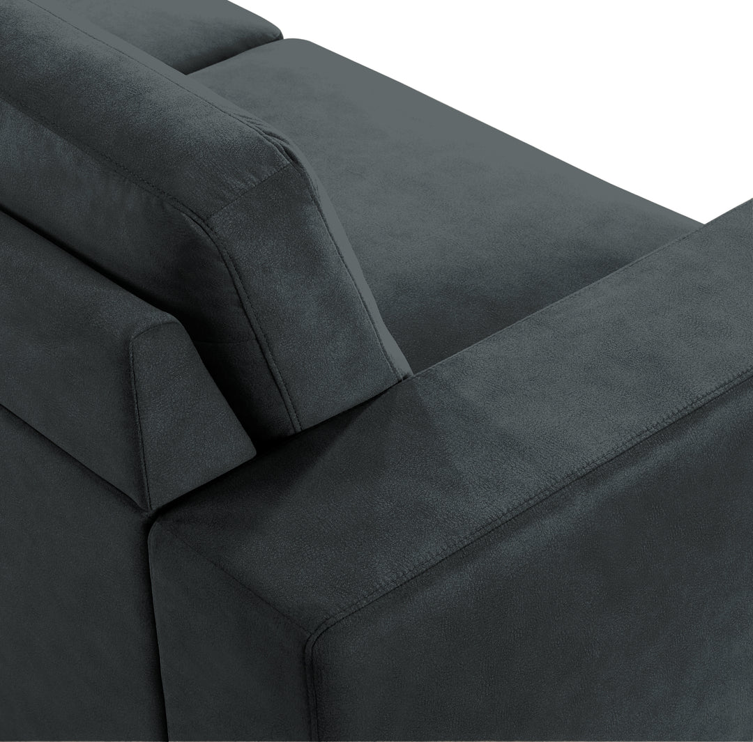 59"W x 35"D x 33"H / Flint/Matte Black