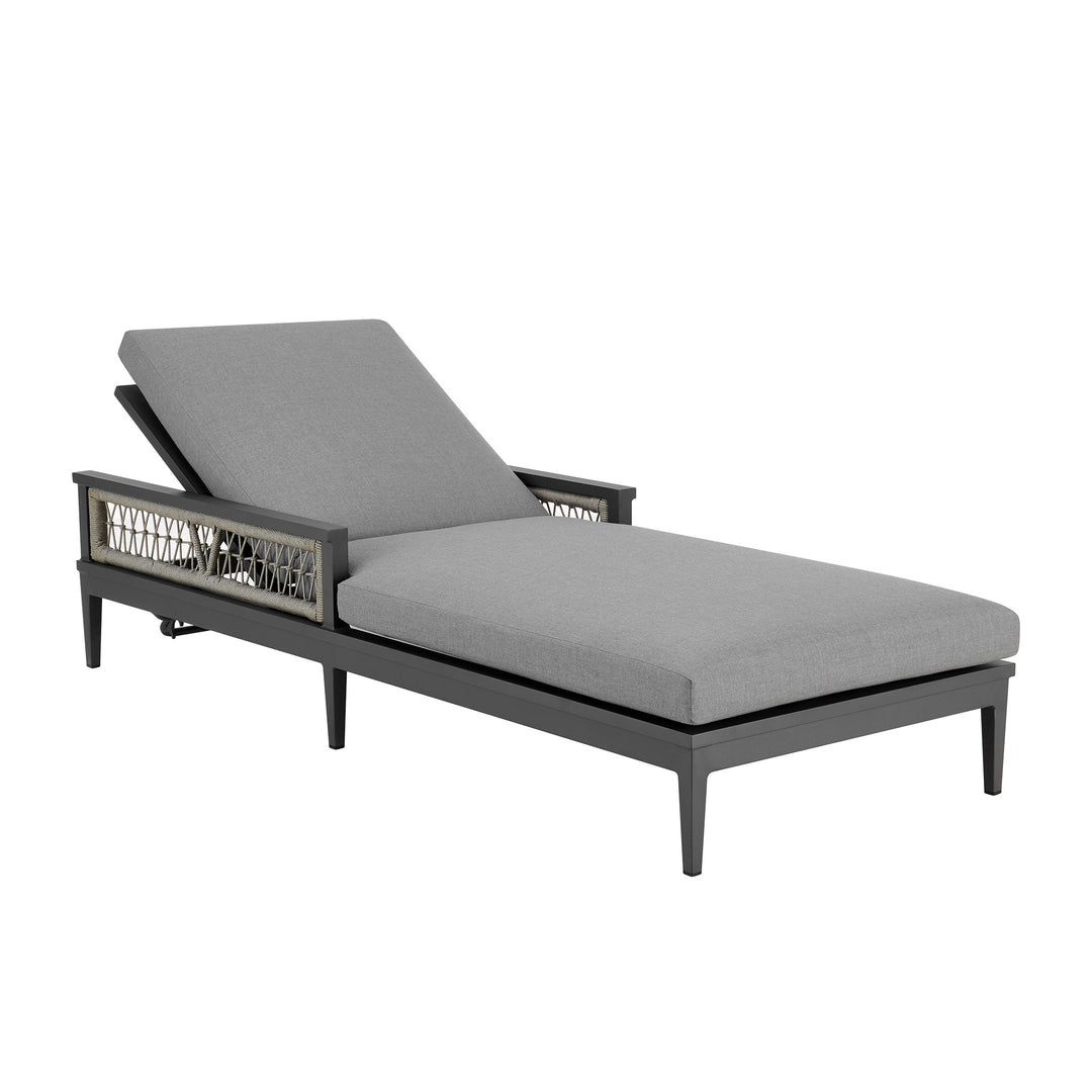 American Home Furniture Armen Living Zella Outdoor Chaise Lounge