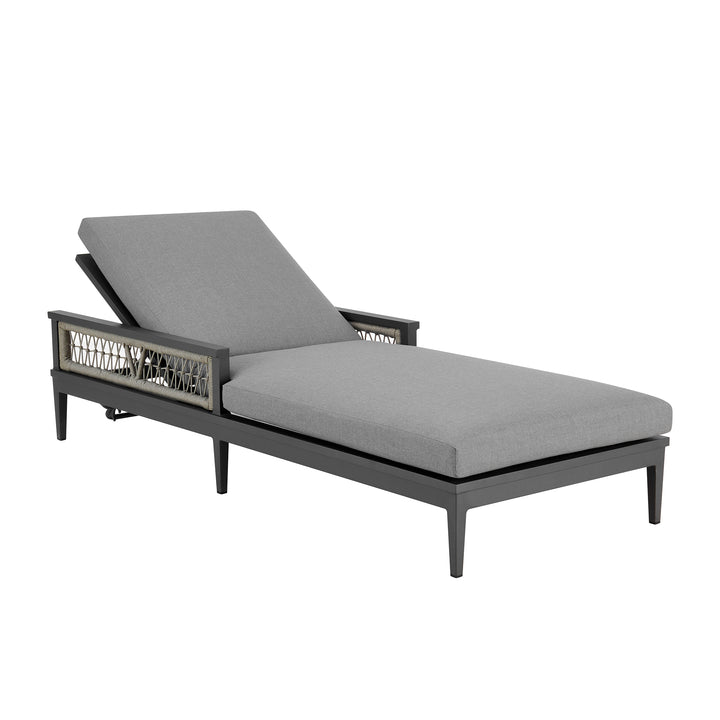American Home Furniture Armen Living Zella Outdoor Chaise Lounge