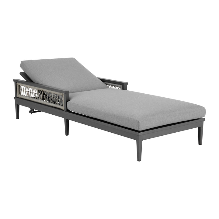 American Home Furniture Armen Living Zella Outdoor Chaise Lounge