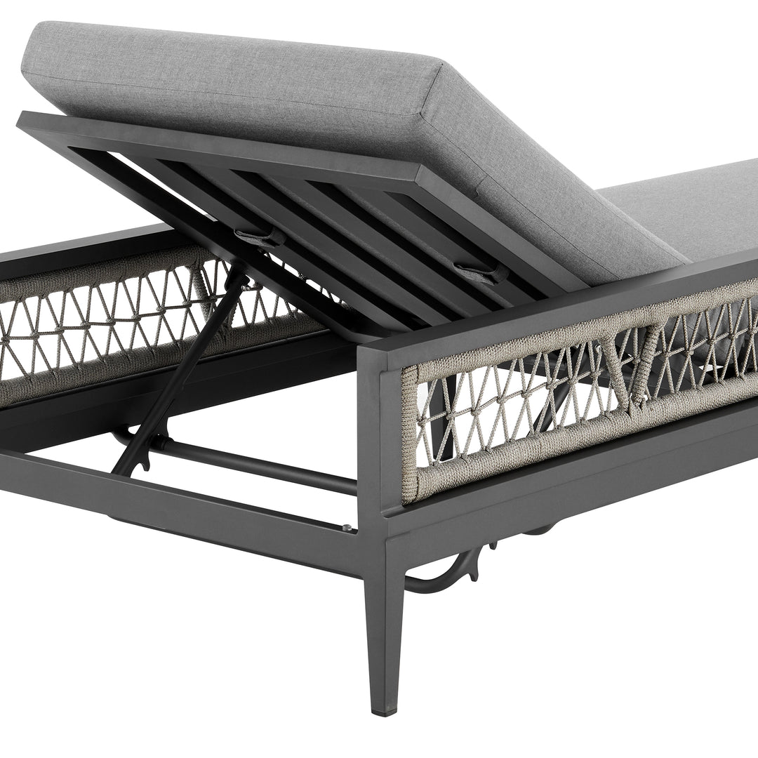 American Home Furniture Armen Living Zella Outdoor Chaise Lounge