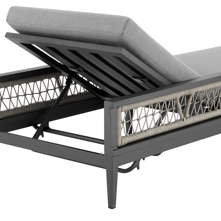 American Home Furniture Armen Living Zella Outdoor Chaise Lounge