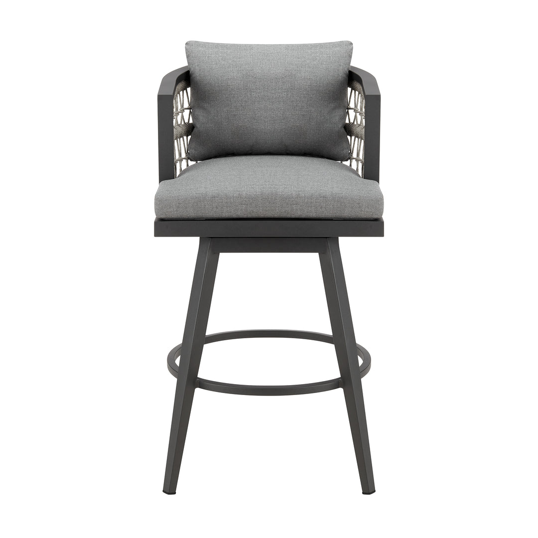 American Home Furniture Armen Living Zella Outdoor Swivel Counter Stool Set of 2