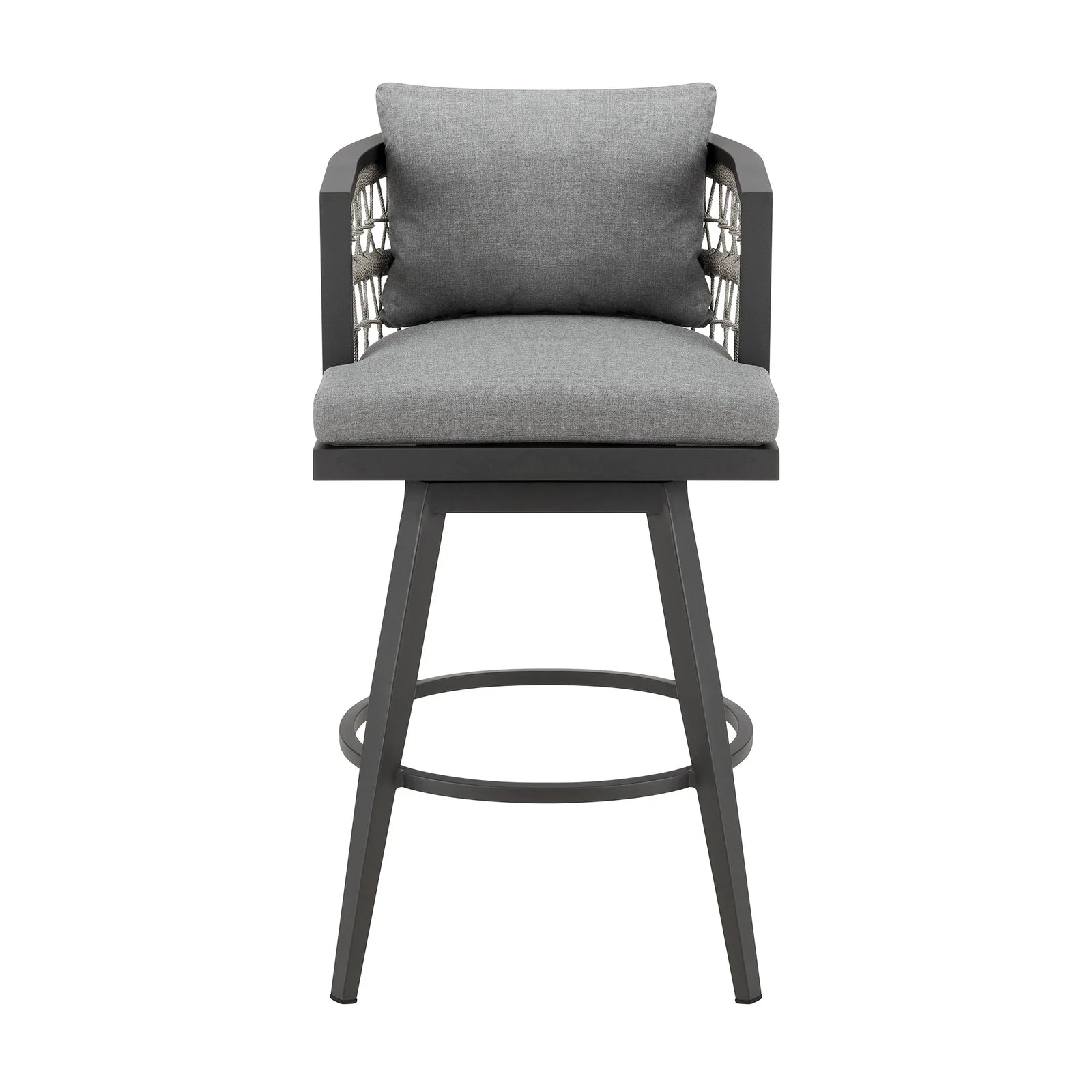 American Home Furniture Armen Living Zella Outdoor Swivel Counter Stool Set of 2