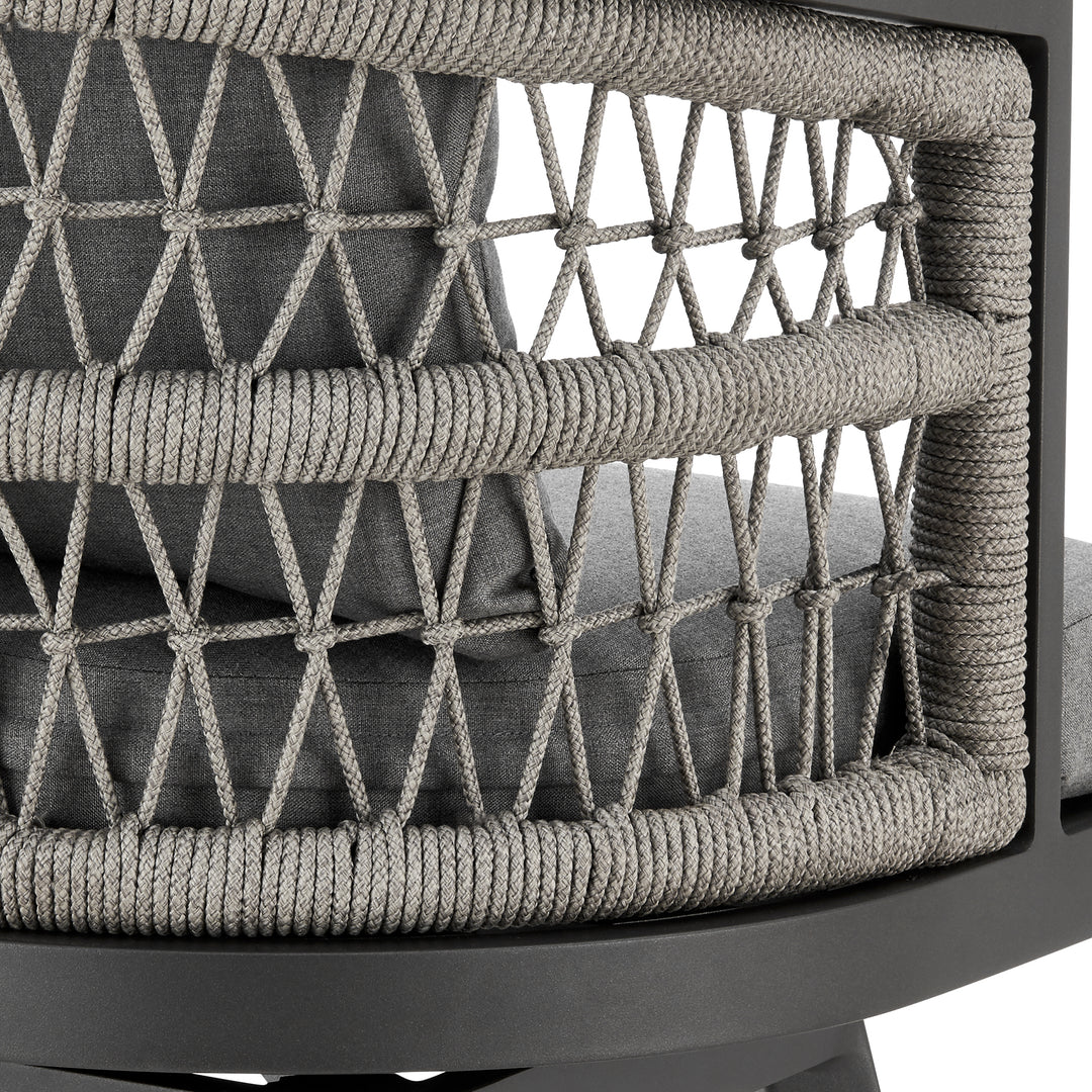 American Home Furniture Armen Living Zella Outdoor Swivel Counter Stool Set of 2