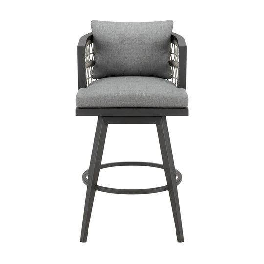 American Home Furniture Armen Living Zella Outdoor Swivel Barstool Set of 2