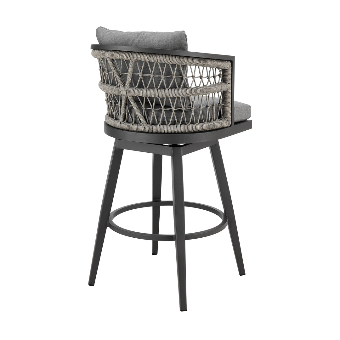 American Home Furniture Armen Living Zella Outdoor Swivel Barstool Set of 2