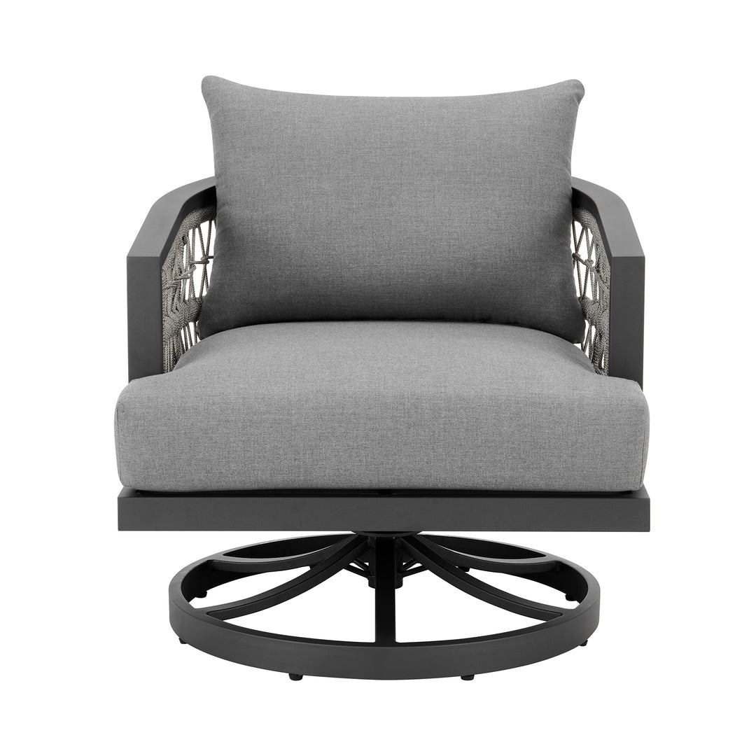 American Home Furniture Armen Living Zella Outdoor Swivel Chair
