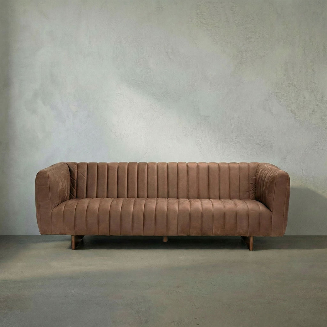 Noir Khann Sofa - Orris Brown Leather