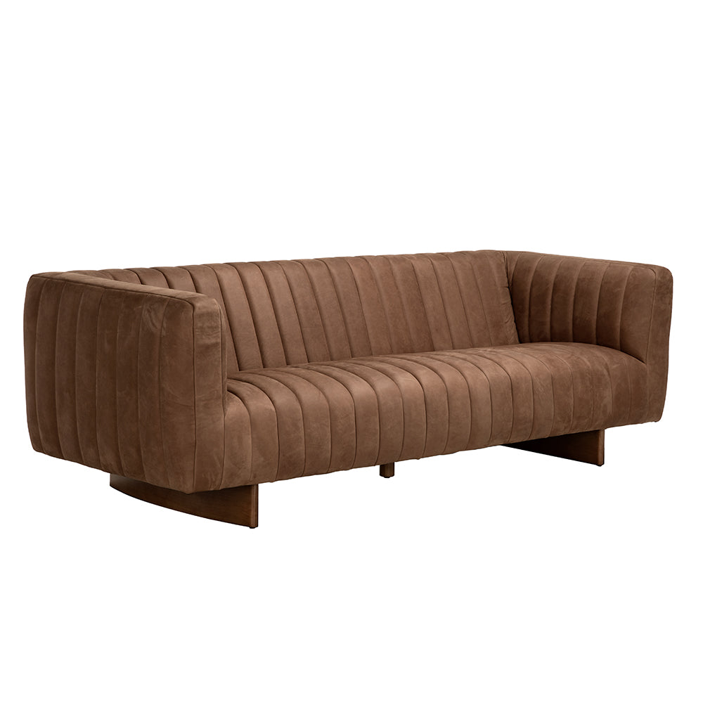 Noir Khann Sofa - Orris Brown Leather