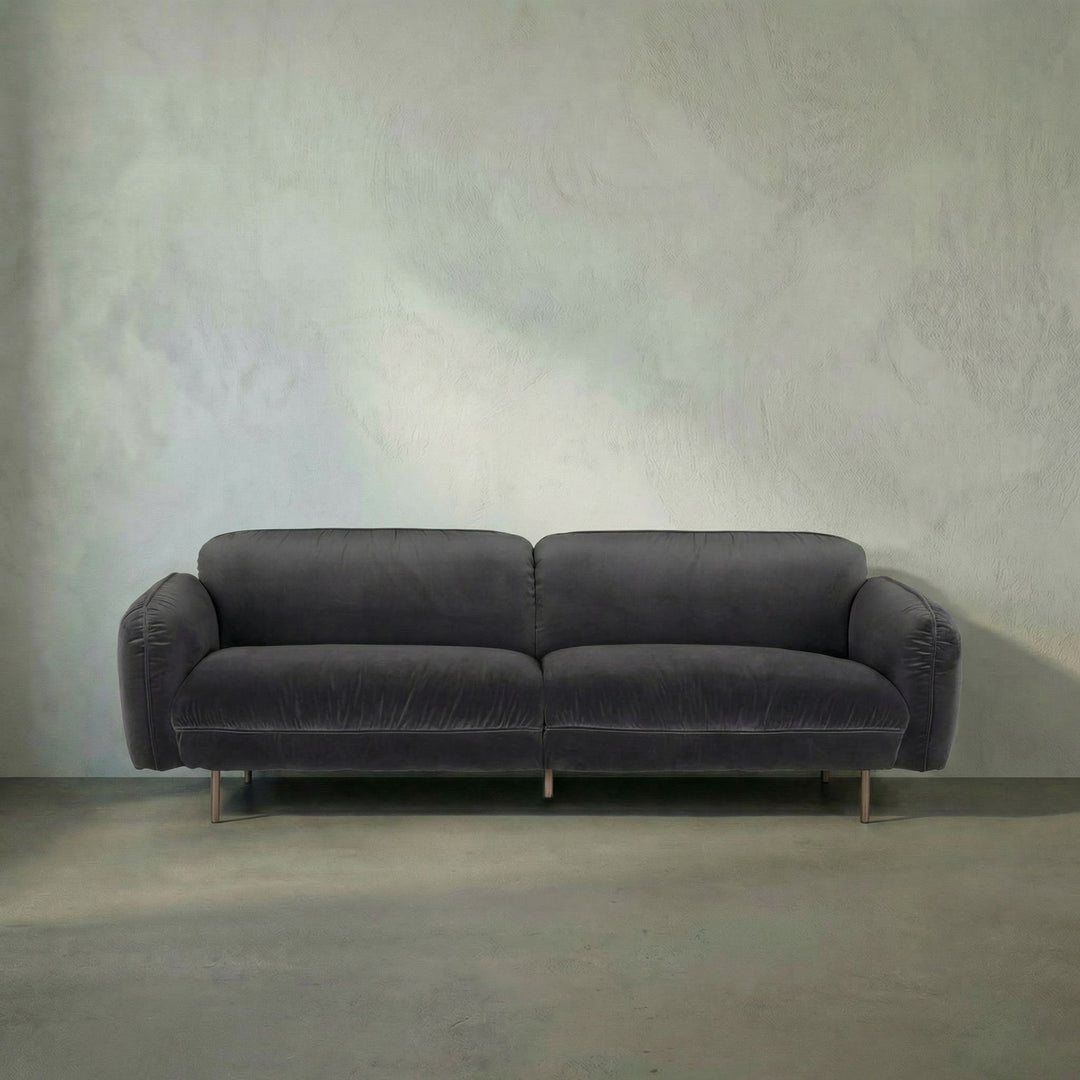 Noir - Franklin Sofa, Grey Velvet - LEA-AS006GRV