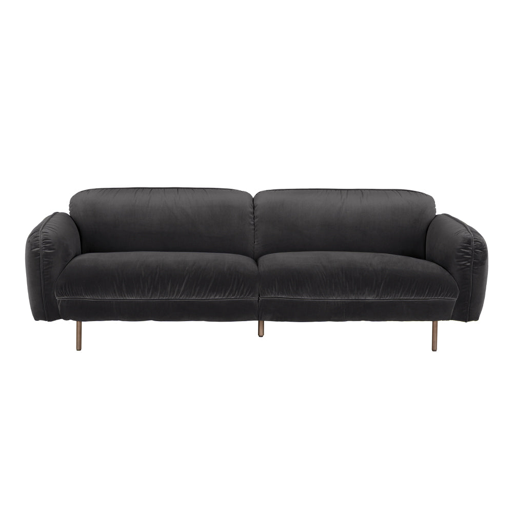Noir - Franklin Sofa, Grey Velvet - LEA-AS006GRV