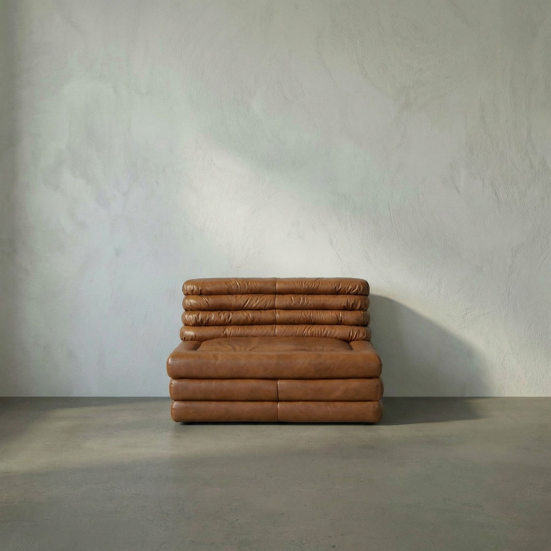Noir - Bandera Sofa, 1A, Roche Tan Leather - LEA-AS015A-1ABR